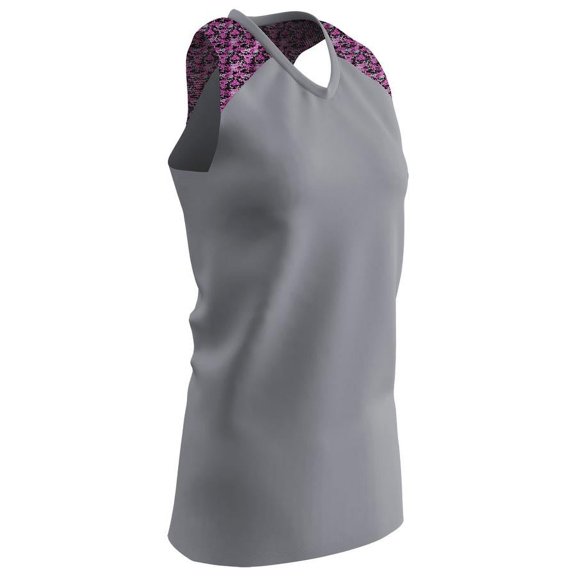Champro Women's At Bat Softball Jersey Grey, L