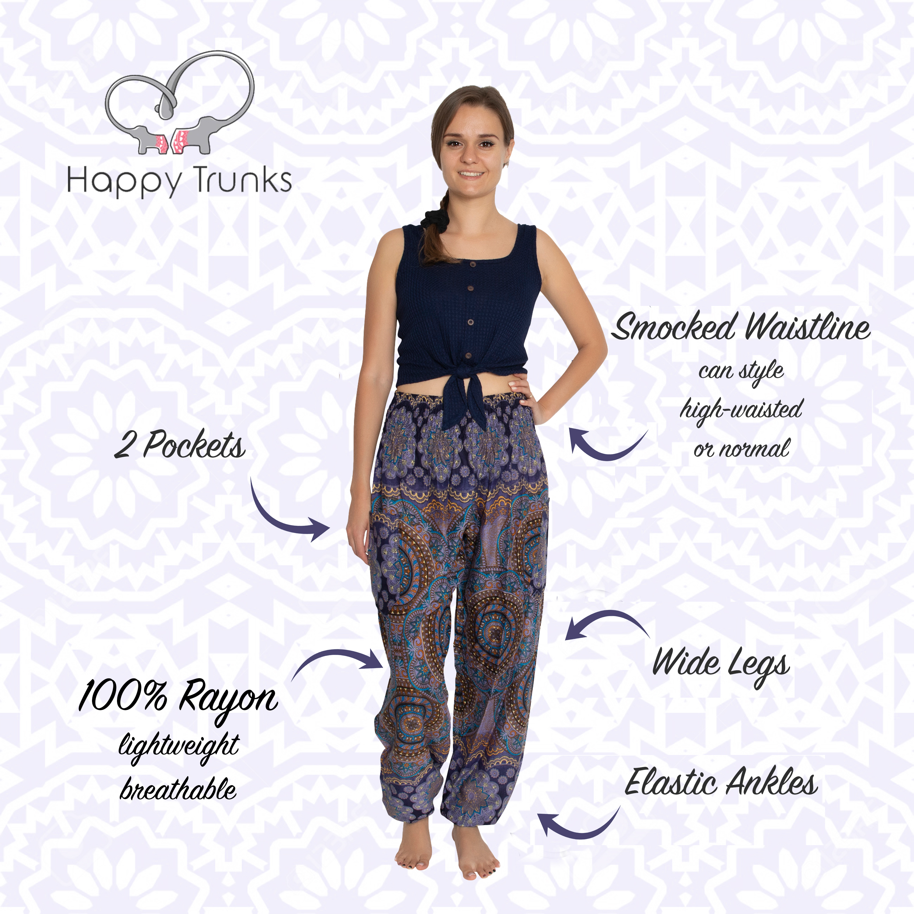 Happy Trunks New Harem Pants Womens 