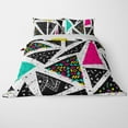 thumbnail image 1 of Triangles Motif Abstrait Lumineux Housse de Couette Literie, 1 of 5