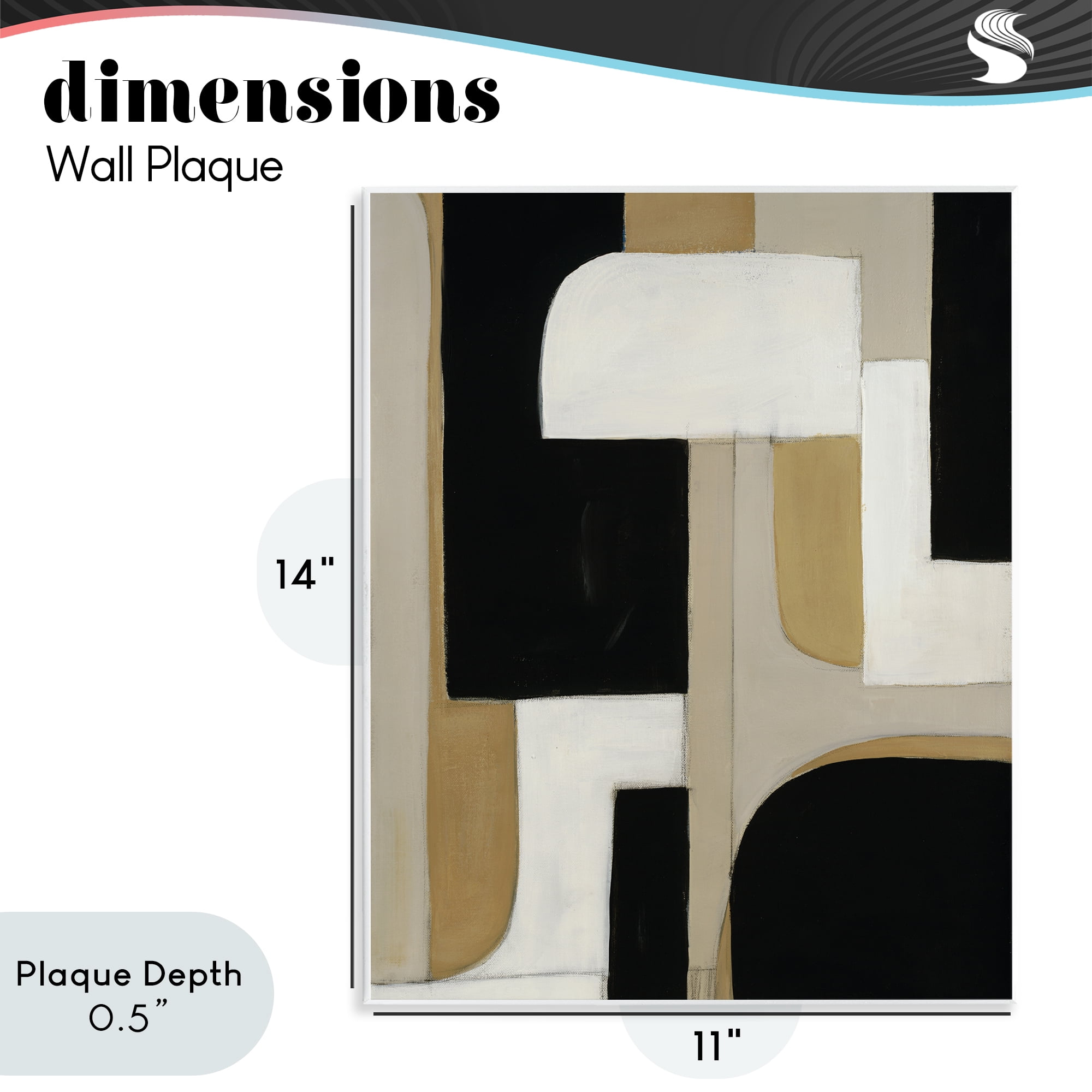 Stupell Industries Minimalist Geometrics in Neutrals Wall Plaque Art, design by Kippi Leonard