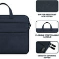 thumbnail image 3 of RAINYEAR Laptop Case Sleeve 15.6 inch Compatible with 15.6" Notebook Computer Chromebook, Protective Waterproof Polyester Padded Carrying Bag Cover with Hidden Handle Multiple Pocket, Navy Blue, 3 of 6