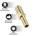 thumbnail image 4 of Unique Bargains 2Pcs 14mm -10mm Straight Shaped Hose Barb Straight Barbed Tube Pipe Fitting Brass Hose Fitting Connector, 4 of 6