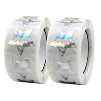 1000 PCS Holographic Gold Star Stickers, 1 inch Self Adhesive Metallic Glitter Foil Stickers Sparkly Star Sticker Reward Behavior Chart Labels for Kids Students Teachers Supplies (500pcs A Roll)