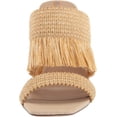 thumbnail image 2 of Sam Edelman Kamryn Natural Squared Toe Block Heel Slip On Raffia Heeled Sandals (Natural, 6), 2 of 6