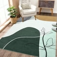 thumbnail image 7 of Haperlare Area Rug Boho Washable Rug Contemporary Floor Carpet Botanical Print Accent Rug Minimalist Area Rug Modern Abstract Rug, 9' x 12' Green, 7 of 7
