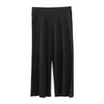 thumbnail image 2 of Capri Pants for Women 2025 High Waisted Wide Straight Leg Lightweight Drape Loose Casual Capris Womens Cropped Pants, 2 of 7