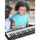 thumbnail image 4 of Piano enrollable portátil de 49 teclas con 8 modos de batería y batería recargable, ideal para niños y principiantes, embalaje plateado claro de luna, 4 of 5