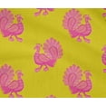 thumbnail image 4 of oneOone Cotton Flex Fabric Peacock Block Printed Fabric 1 Yard 40 Inch Wide, 4 of 4