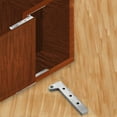 thumbnail image 4 of Set of 2 Stainless Steel Hidden Door Pivot Hinges 360 Degree Rotation, 4 Inch Offset Knife Hinges, Concealed Pivot Hinge, Brushed Silver, 4 of 5