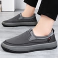 thumbnail image 5 of HTHLVMD Non-Slip Everyday Shoes, Wide Fit Comfort Shoes, Men's Mesh Slip-On Loafers, Slip On Shoes for Men Orthopedic Walking Loafers With Arch Support Canvas Shoe Casual, Gray 8.5, 5 of 9