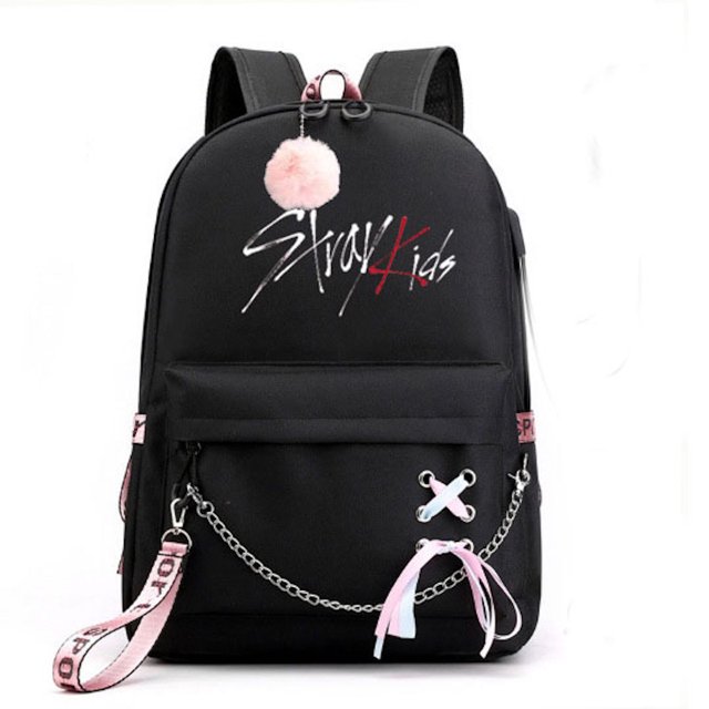 Mochila escolar Stray Kids Anime Poliéster 32x15x45 cm