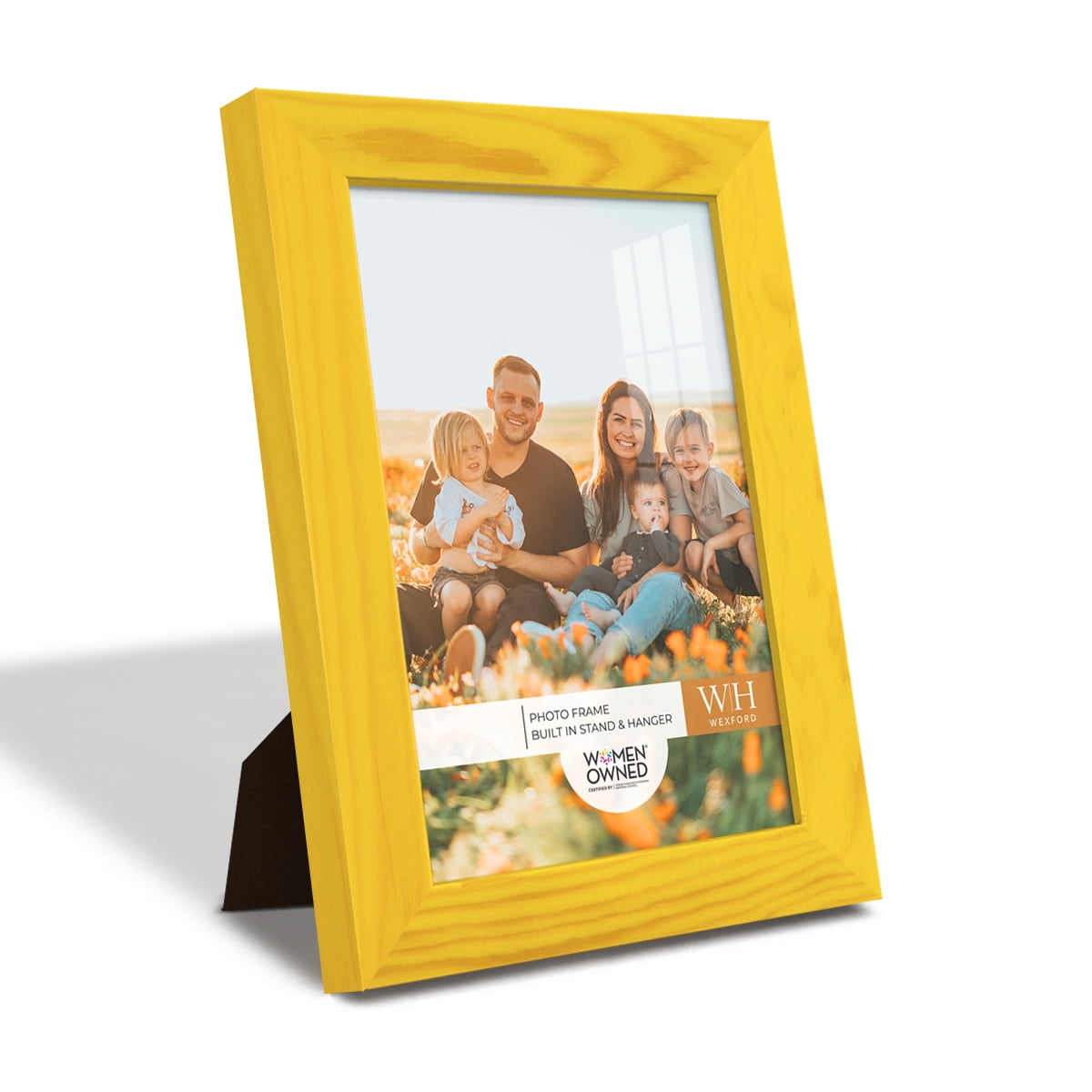 Wexford Home Woodgrain 5" x 7" Sunflower Yellow Picture Frame (Set of 6)