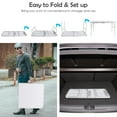 thumbnail image 5 of Costway 2PCS Folding Tables 8FT Height Adjustable Aluminum Picnic Table w/ Carrying Handle, 5 of 8