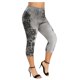 thumbnail image 1 of Leggings de Mezclilla Con Panel de Moda Para Mujer Pantalones de Yoga Capris de Verano Odeerbi  ODB-6, 1 of 6