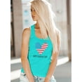 thumbnail image 2 of Fourth Of July Flag Heart Racerback Tank Women -Image by Shutterstock, Female x-Small, 2 of 4
