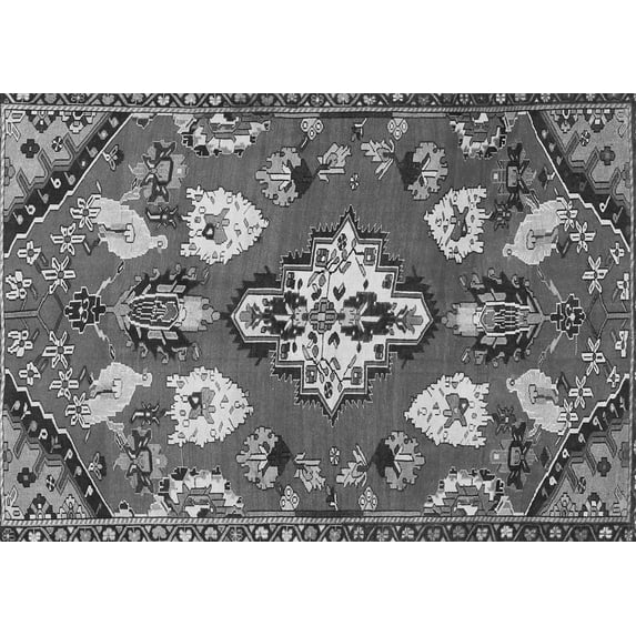 Ahgly Company Indoor Rectangle Persian Gray Traditional Area Rugs, 2' x 4'