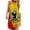 Yellow, variant on IROINNID Shift Dress For Women Casual Round Neckline Sling Digital Mini Dress Prints Elastic Waist Sleeveless Dress