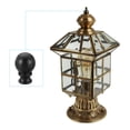 thumbnail image 5 of Uxcell 1.5" Tall Aluminum Lamp Finials Cap Knob, 2Pcs Screw Holder Tapped 1/4 27, Black, 5 of 5