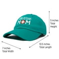 thumbnail image 3 of DALIX Rescue Mom Womens Baseball Cap Dad Hat in Teal, 3 of 7