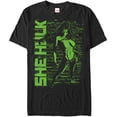 thumbnail image 1 of Mens Marvel She-Hulk Bricks T-Shirt - Black - Small, 1 of 4
