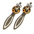 thumbnail image 2 of Panda sunflowers Vintage Copper Crown-Shaped Bookmarks: Stainless Steel Material for Book Lovers and Readers - Set of 2 Bookmarks, 2 of 5