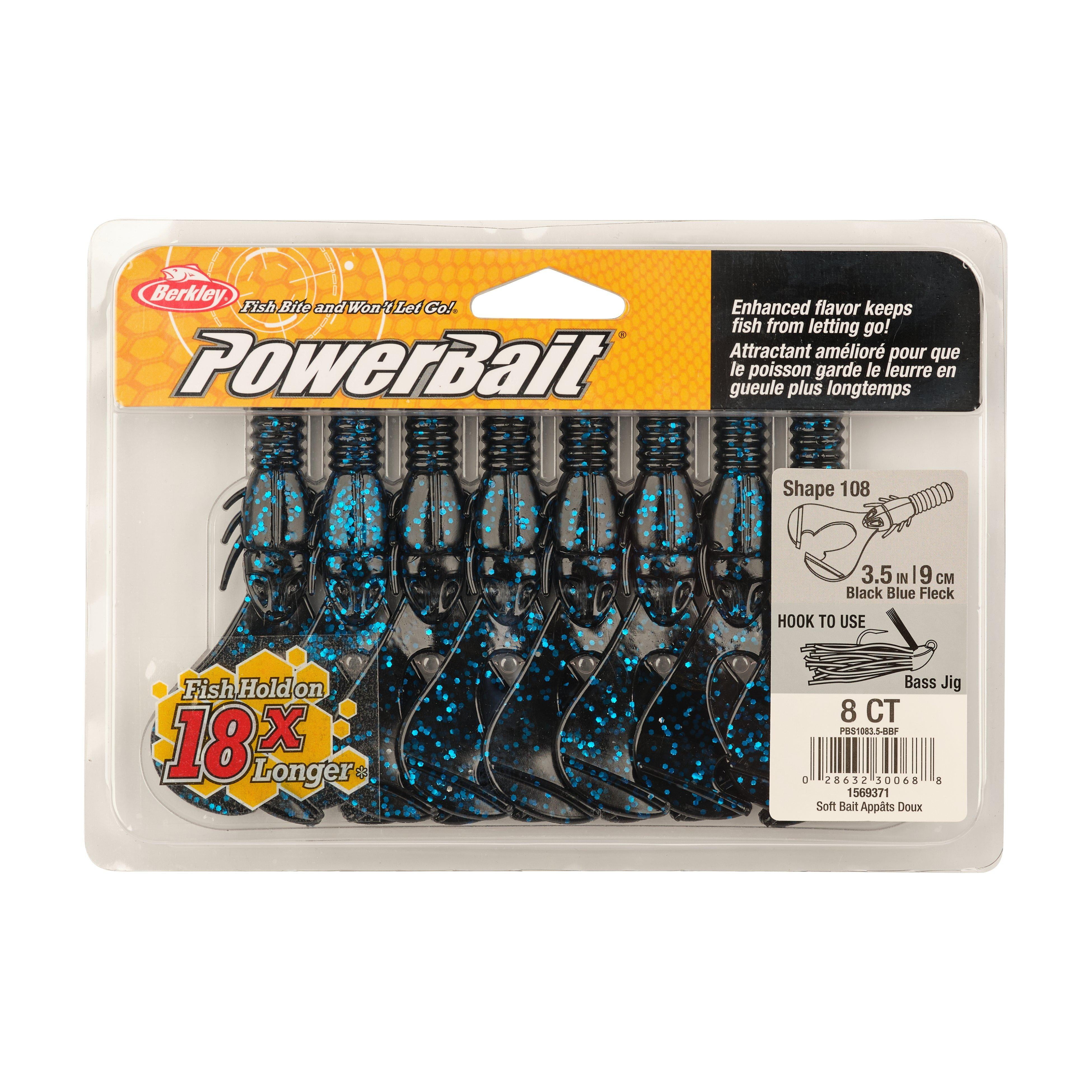 Berkley PowerBait® Shape 108, 3.5 in, Black Blue Fleck