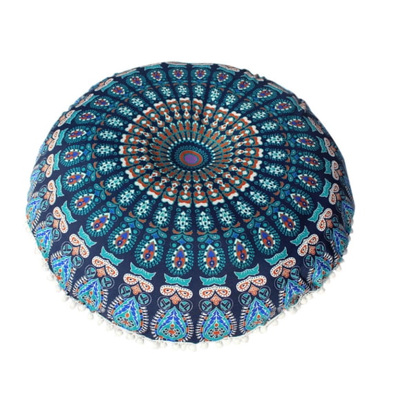 43/80cm Round Indian Bohemian Floor Pillow Cushion Cover for Case Pouf Retro Boho Home Decor