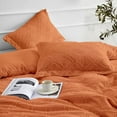 thumbnail image 3 of Maple&Stone Queen Duvet Cover Set Pieces Textu Tufted Boho Bedding Sets Zipper Closure Design with Ties Duvet Cover + Pillow Shams Comforter NOT Included ( Queen Siz, 3 of 7