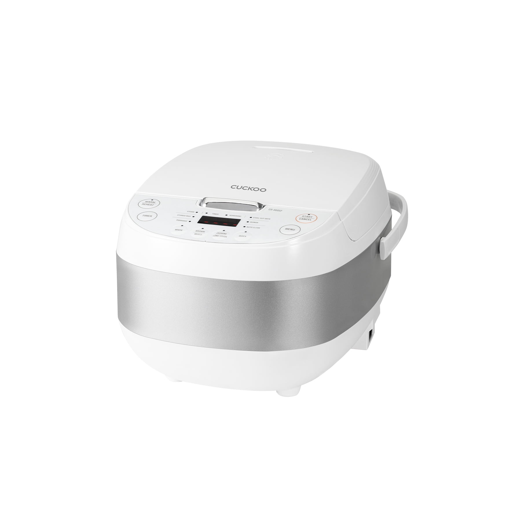 Cuckoo Rice Cooker & Warmer 6 Cup Uncooked / 12 cup Cooked, Smart Fuzzy Logic Nonstick Inner Pot White (CR-0605F)
