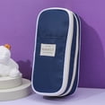 thumbnail image 1 of Ganfancp Macaron Colour Blocking Bolsa de Lona de Gran Capacidad Bolsa de Lápices para Niños de Color Sólido Caja de Papelería Multifuncional Regalo de Inauguración de Temporada Ofertas Del Día 1X Es, 1 of 7