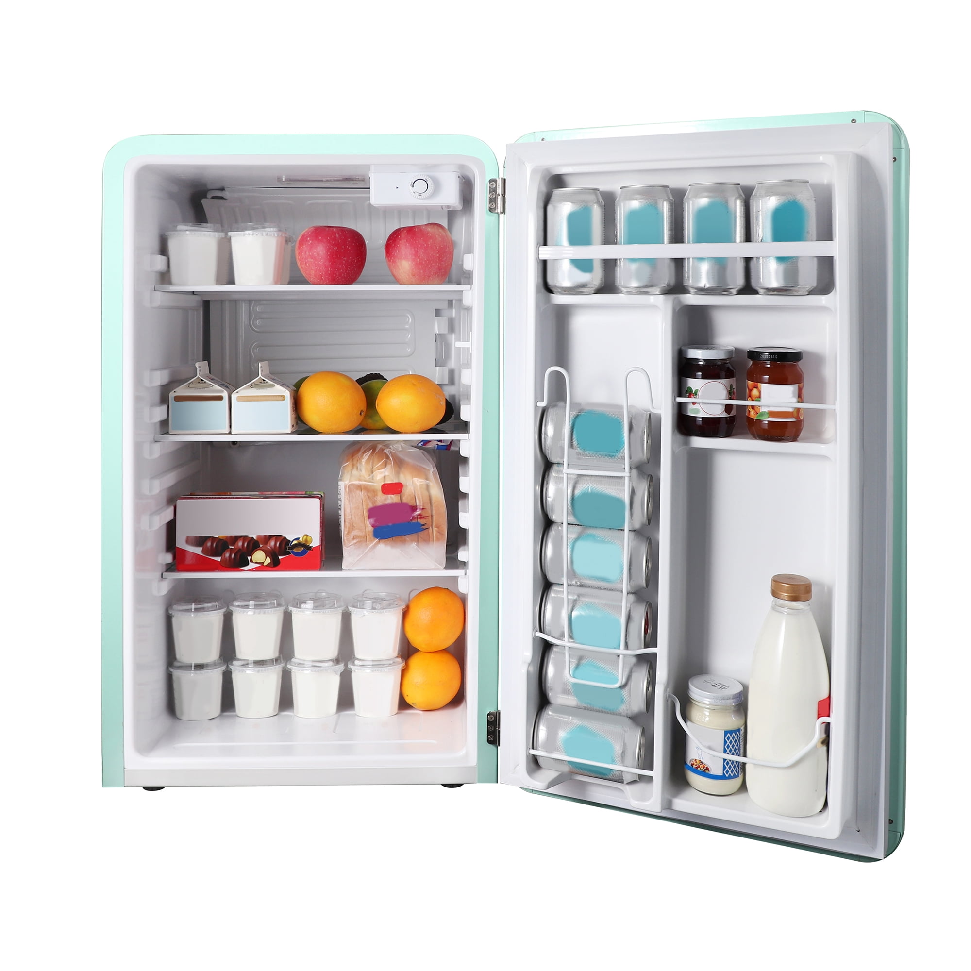 Magic Chef 3.2 cu. ft. Retro Mini Refrigerator in Mint Green, without Freezer in Mint Green