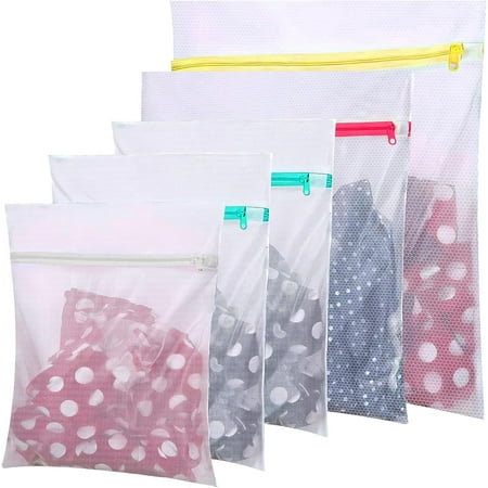 Dirty Laundry Bag  Laundry Net  Washing Machine Net Washing Net Bag  Mesh Laundry Washing Bag For Blouse  Shoe  Stockings  Bra  Lingerie - 5-Set
