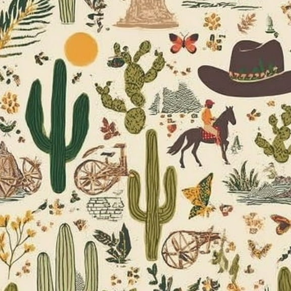 Western Peel and Stick Wallpaper 17.7in x 9.8ft Western Butterflies Cowboy Hat Rustic Details Contact Paper Vinyl Waterproof Self Adhesive Wall Paper for Bedroom Shelf Cabinet Renter Friendly