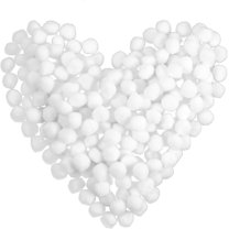 Duslogis 500 Pcs 0.59 Inch Polypropylene Pompoms for Craft Making, Small Pom Poms Balls Art and Craft DIY Decorations (White)