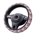 thumbnail image 6 of Lsque Pink Lotus Buddha Ultra Soft Car Steering Wheel Cover for Women, Standard 15 inch Size for Truck Van SUV Auto, 6 of 8