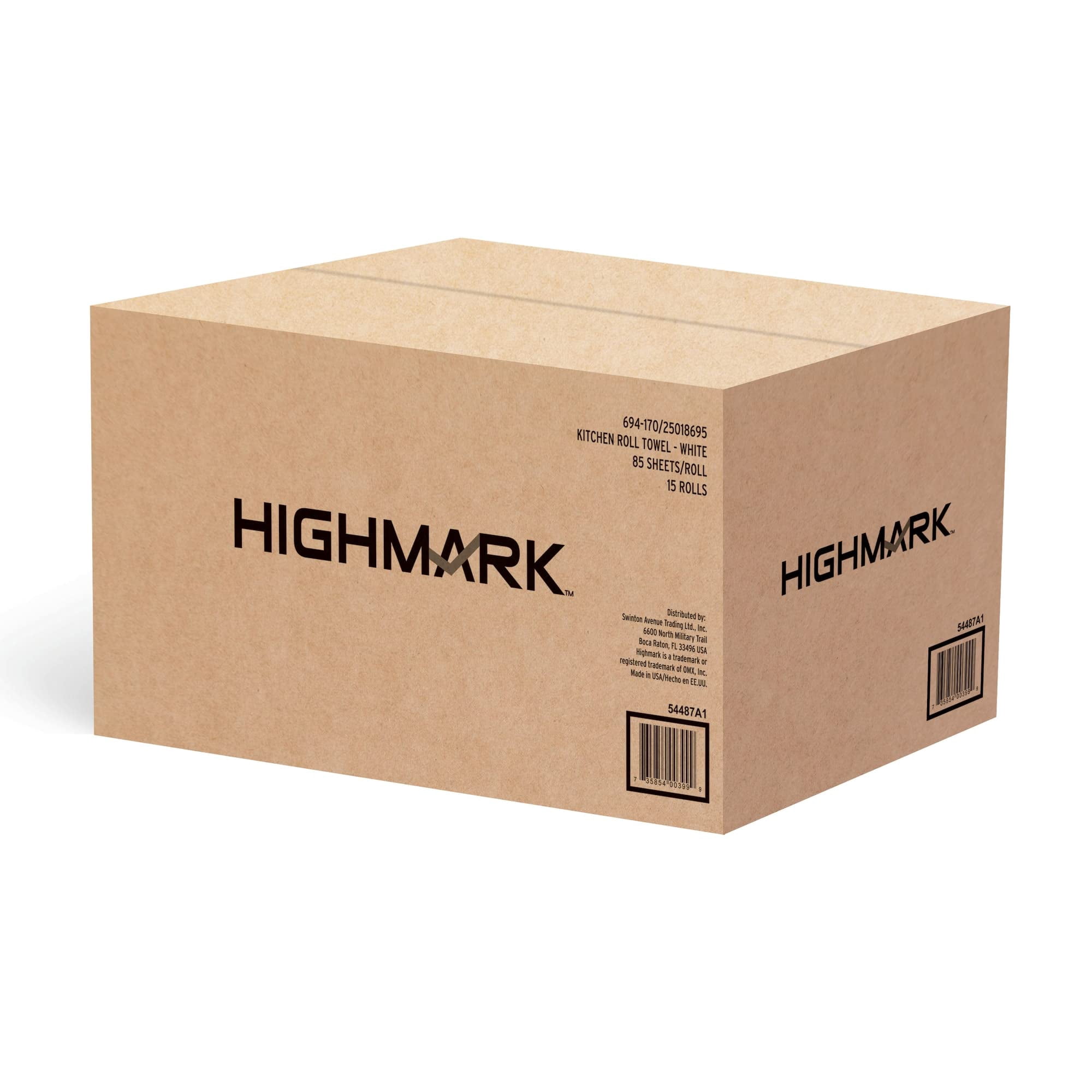 Highmark® Brand 100% Recycled 2-Ply Paper Towels, 11" x 9", 85 Sheets Per Roll, Case Of 15 Rolls