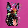 thumbnail image 5 of Wild Bobby Dean Russo German Shepherd Dog Lover Women Graphic Long Sleeve Tee, Fuschia, Small, 5 of 5
