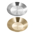 thumbnail image 1 of Stainless Steel Sauce Dish 2Pcs Small Sauce Bowls Practical Dessert Bowls 14X14X1.5CM Silver Waterproof For Home Use, 1 of 4