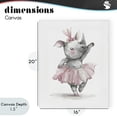 thumbnail image 4 of Stupell Industries Cottage Ballerina Rhino in Pink Tutu Canvas Art, 16 x 20, by LSR Design Studio, 4 of 8