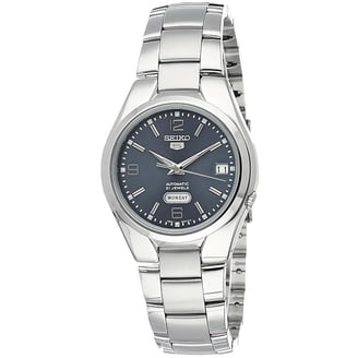 Seiko 5 Black Dial Stainless Steel Men's Watch SNK623 - Walmart.com