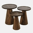 thumbnail image 4 of Jofran Knox Mid-Century Modern Solid Hardwood Round Accent Tables (Set of 3), 4 of 7
