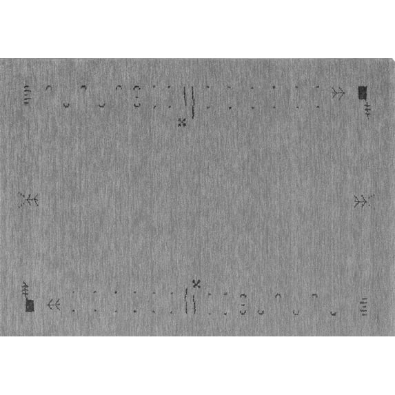 Ahgly Company Indoor Rectangle Abstract Gray Contemporary Area Rugs, 5' x 8'