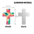 thumbnail image 2 of WIRESTER Set of 2 Aluminum Cross Hanging Ornaments for Christmas Tree Holidays Party Home Office Xmas Tree Decoration Gift - Colorful Watercolor Painting & Gray Teal Abstract Oil Painting, 2 of 6