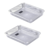 GOOHOCHY  2 Pcs Large Acrylic Tray Heavyweight Trays Serving Platters