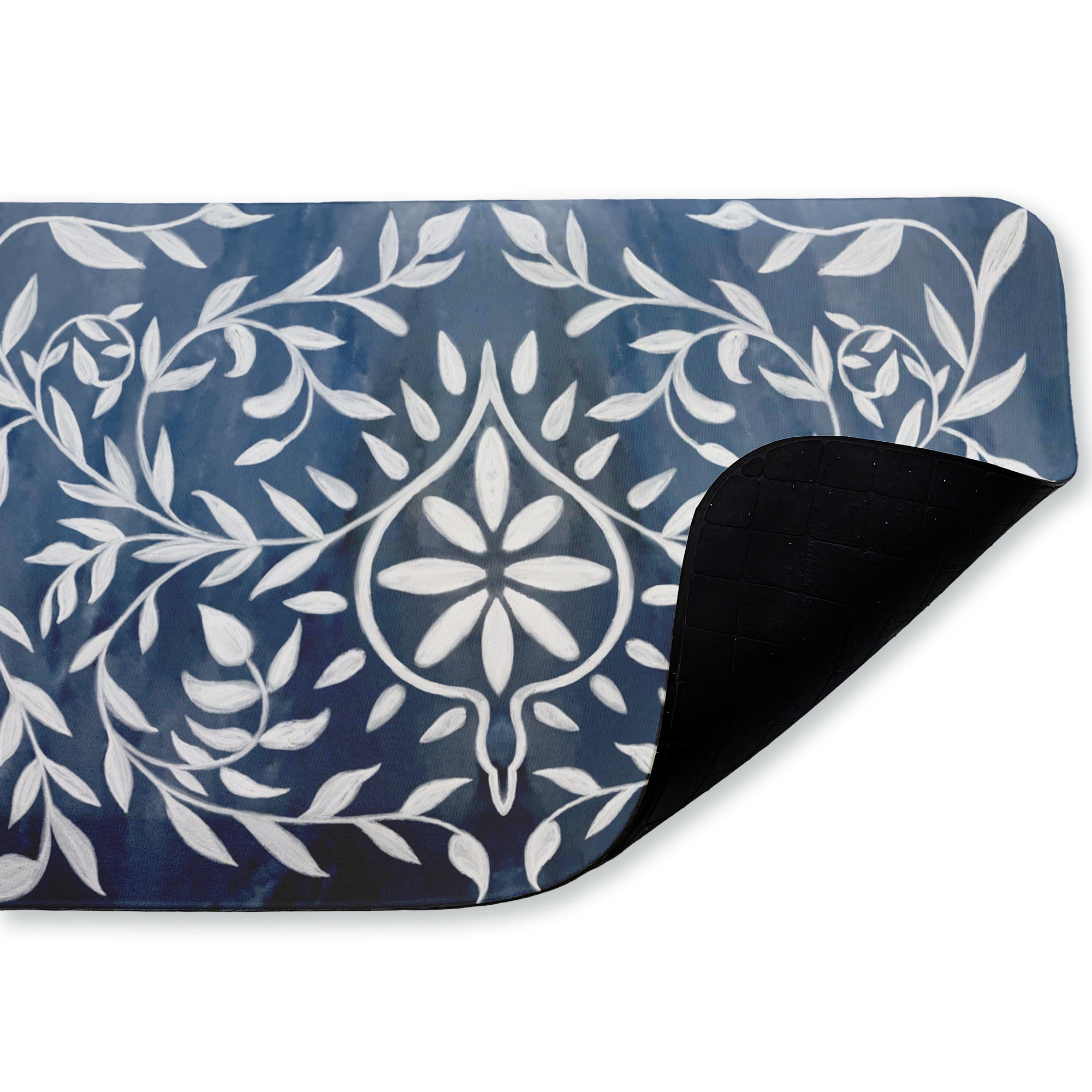 Stupell Industries Symmetrical Botanical Leaves Printed Anti-Fatigue Floor Mat, design by Ziwei Li