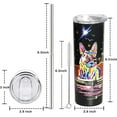 thumbnail image 6 of 20 Oz Funny Dog Print Skinny Insulated Stainless Steel Tumblers With Straw & Lid Metal Double Wall Vacuum Travel Coffee Mug Gift For Dog Lovers, 6 of 6