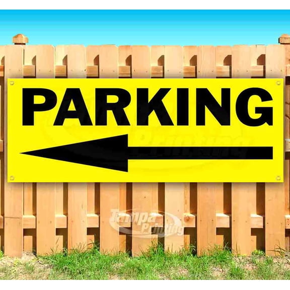 Parking 13 oz Vinyl Banner With Metal Grommets