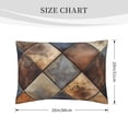 thumbnail image 2 of Queen Size Pillows Cases Standard Size 20x26 In - Rustic Tile Pattern Soft Comfort Envelope Closure Pillowcases Standard, 2 of 5