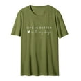 thumbnail image 4 of Pimfylm T Shirts for Women Graphic, Women's Summer Tops Casual Short Sleeve Basic T Shirts Crew Neck Loose Tee Shirts(Green,XXL), 4 of 4