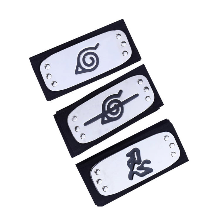 Naruto (Ninja Headband) cosplay canvas head band w/ leaf village anime  symbol ✇